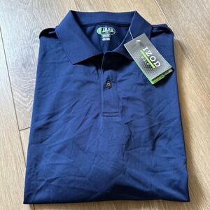 IZOD‎ Navy Blue Men's Golf Shirt Size Large Moisture Wicking Xtreme Function